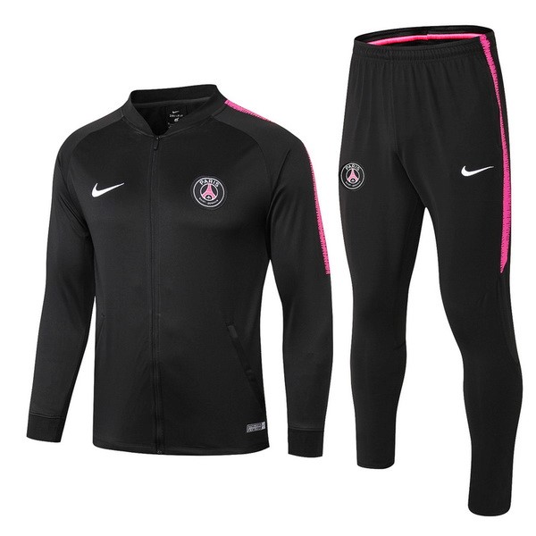 Trainingsanzug Woolen Kinder Paris Saint Germain 2018-19 Schwarz Weiß Pink Fussballtrikots Günstig